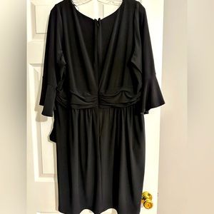 Woman’s plus size black dress